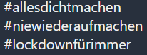 Schriftzug allesdichtmachen